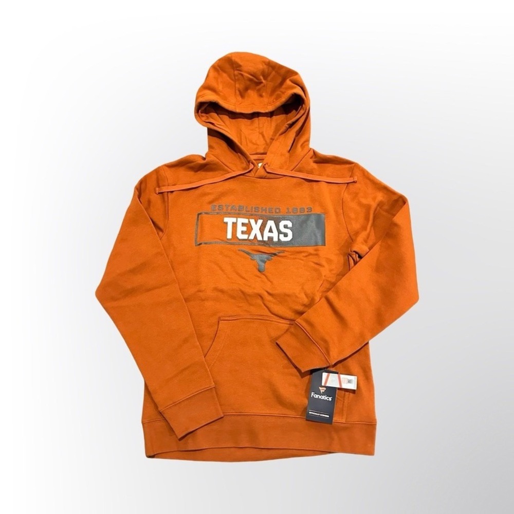 Texas Longhorns Iconic Fleece "Down The Field" Pullover Hoodie Men Medium NWT - Picture 3 of 7